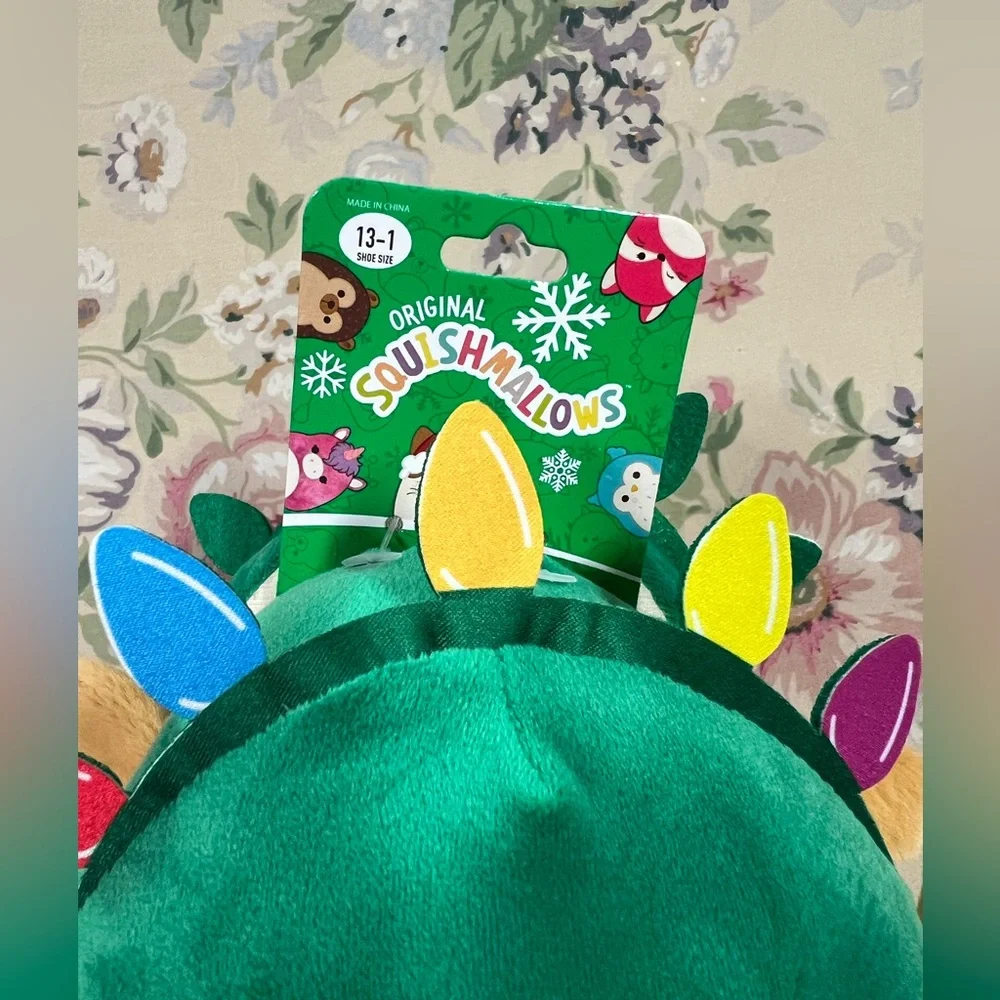 Squishmallows Festive Green Plush with Colorful Accents